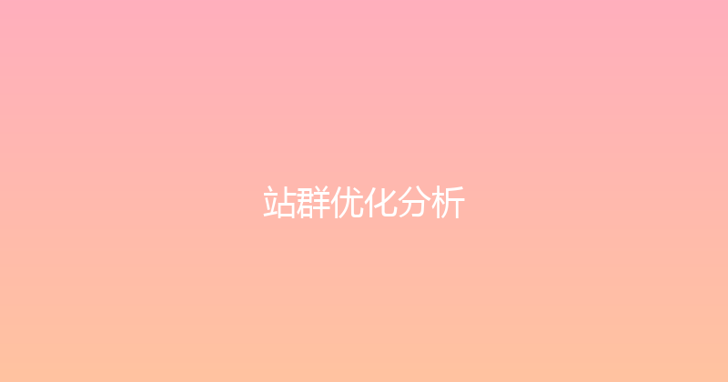 站群优化分析 封面图