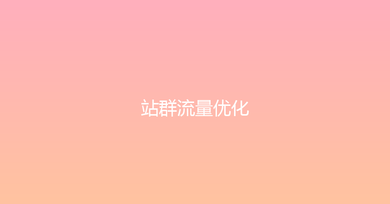 站群流量优化 封面图